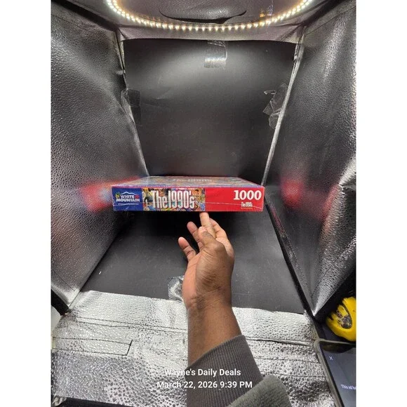 White Mountain 1000 Piece Puzzle – The 1990s Pop Culture Collage – Large Pieces - Picture 6 of 6